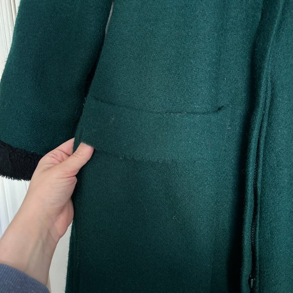 Deep Green Wool Coat - Picture 7 of 7